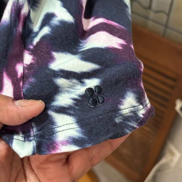 Sweaty Betty Easy Peazy Blue Flow Print Oversized Hi Low Tank Size 8/10 - Picture 7 of 11